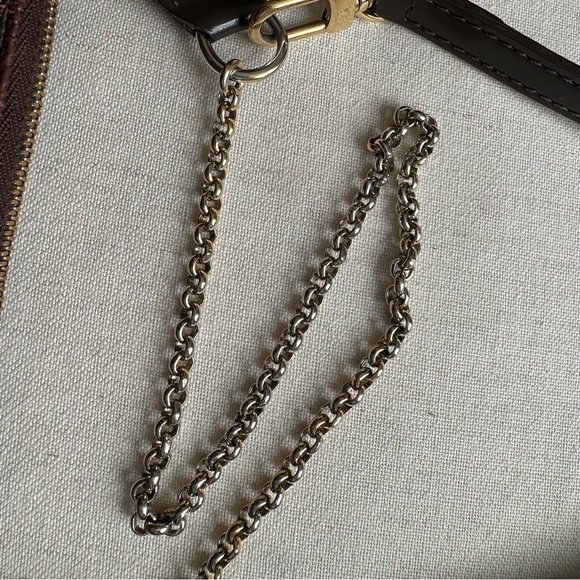 Louis Vuitton Eva Damier Ebene Canvas Pochette Chain Clutch Cross Bag - Picture 5 of 14